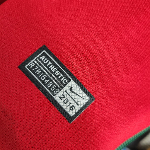 Long Sleeve Portugal Home 2016 Retro Supporter