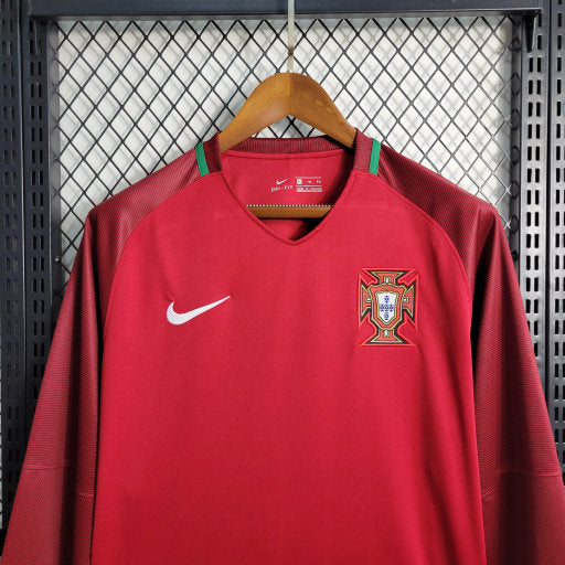 Long Sleeve Portugal Home 2016 Retro Supporter