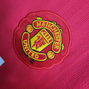 Manga Longa Manchester United Home 2007/08 Retrô Torcedor