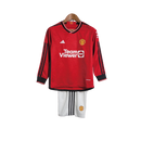Manchester United Manga Longa Home 2023/24 Infantil