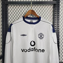 Manga Longa Manchester United Away 2000/01 Retrô Torcedor