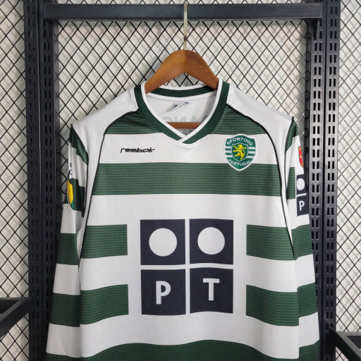 Long Sleeve Sporting Home 2001/02 Retro Fan