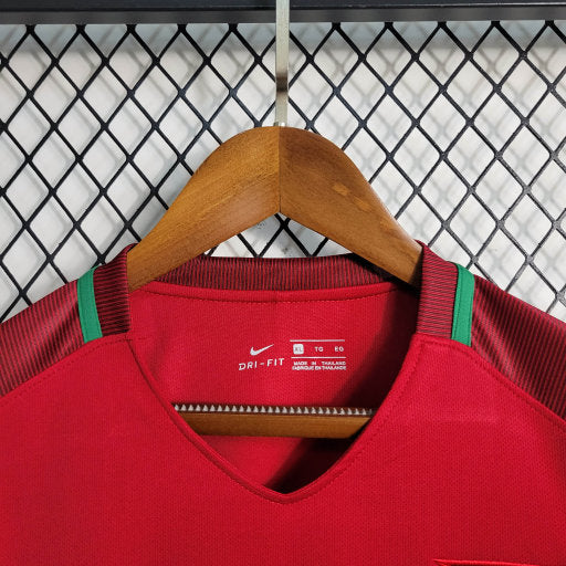 Long Sleeve Portugal Home 2016 Retro Supporter