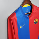 Manga Longa Barcelona Home 2006/07 Retrô Torcedor