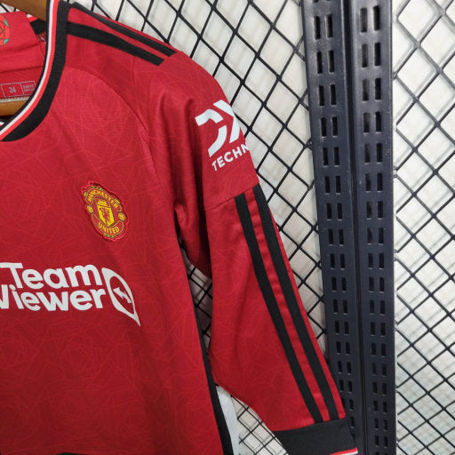 Manchester United Long Sleeve Home 2023/24 Children