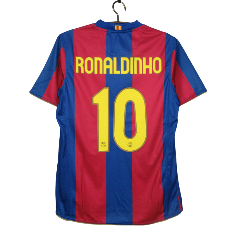 Barcelona Home 2007/08 Ronaldinho 10 Retro Torcedor