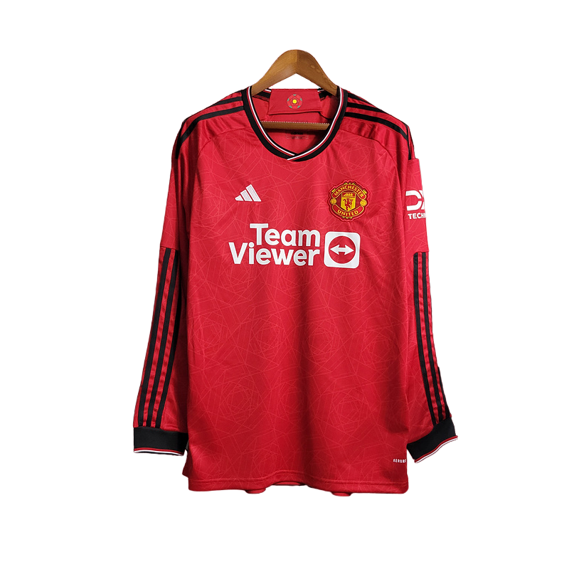 Long Sleeve Manchester United Home 2023/24 Fan Ready for Delivery