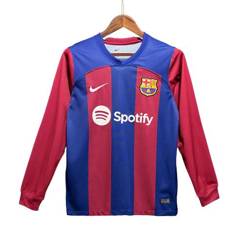 Long Sleeve Barcelona Home 2023/24 Fan Ready for Delivery